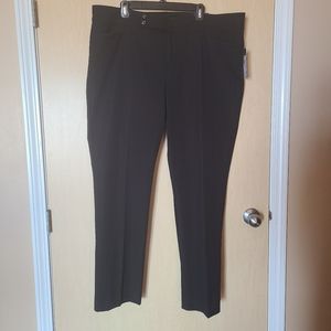 NWT Plus Chaps Slim Fitting Black Pants Size 20W